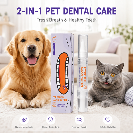 2-in-1 Pet Dental Care Pen | Toothpaste & Brush For Dogs & Cats