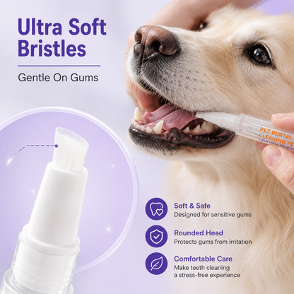 2-in-1 Pet Dental Care Pen | Toothpaste & Brush For Dogs & Cats