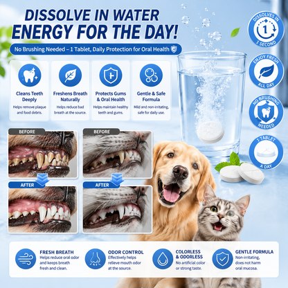 No Brushing. No Struggling. Just Cleaner Teeth With Their Daily Water.