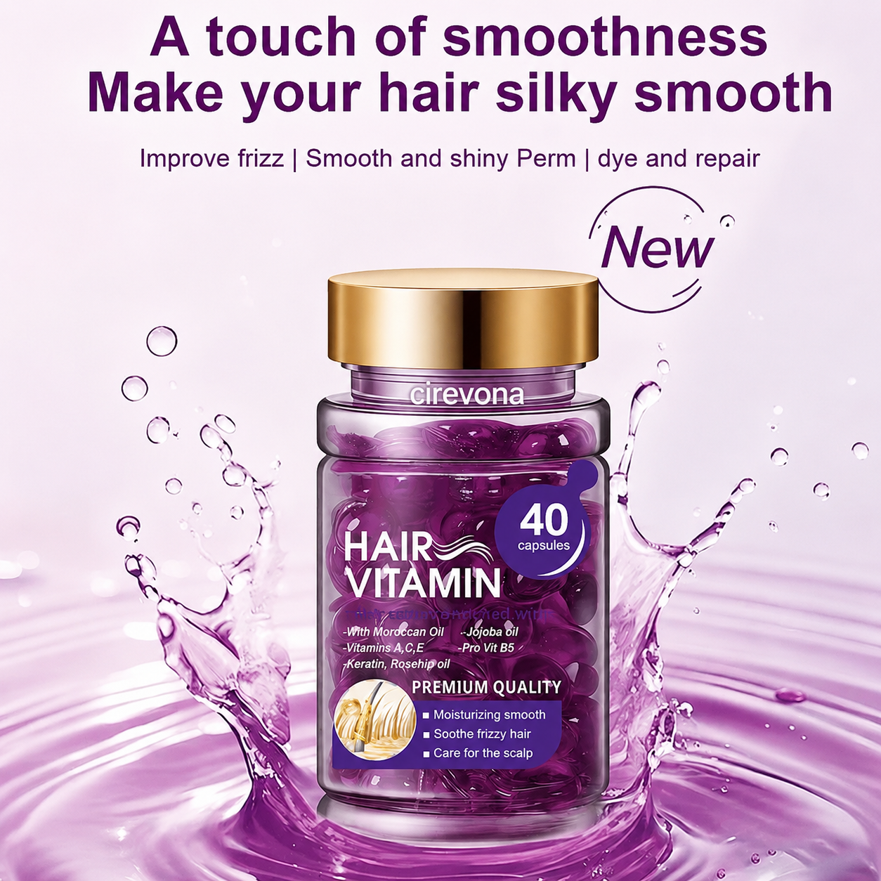 Moroccan Oil Hair Vitamin Capsules – Smooth, Shiny & Frizz-Controlled Hair