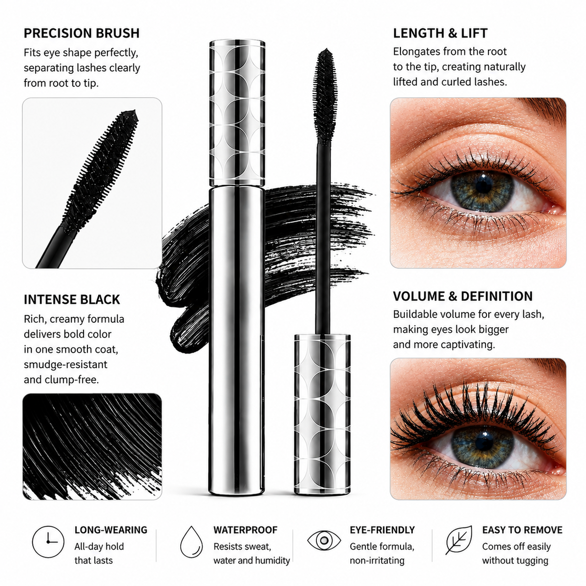 Lash Extension Effect Mascara For Long, Lifted & Voluminous Lashes