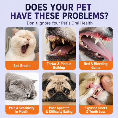 2-in-1 Pet Dental Care Pen | Toothpaste & Brush For Dogs & Cats