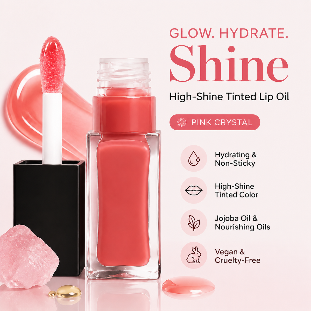 Rose Glow Tinted Lip Oil